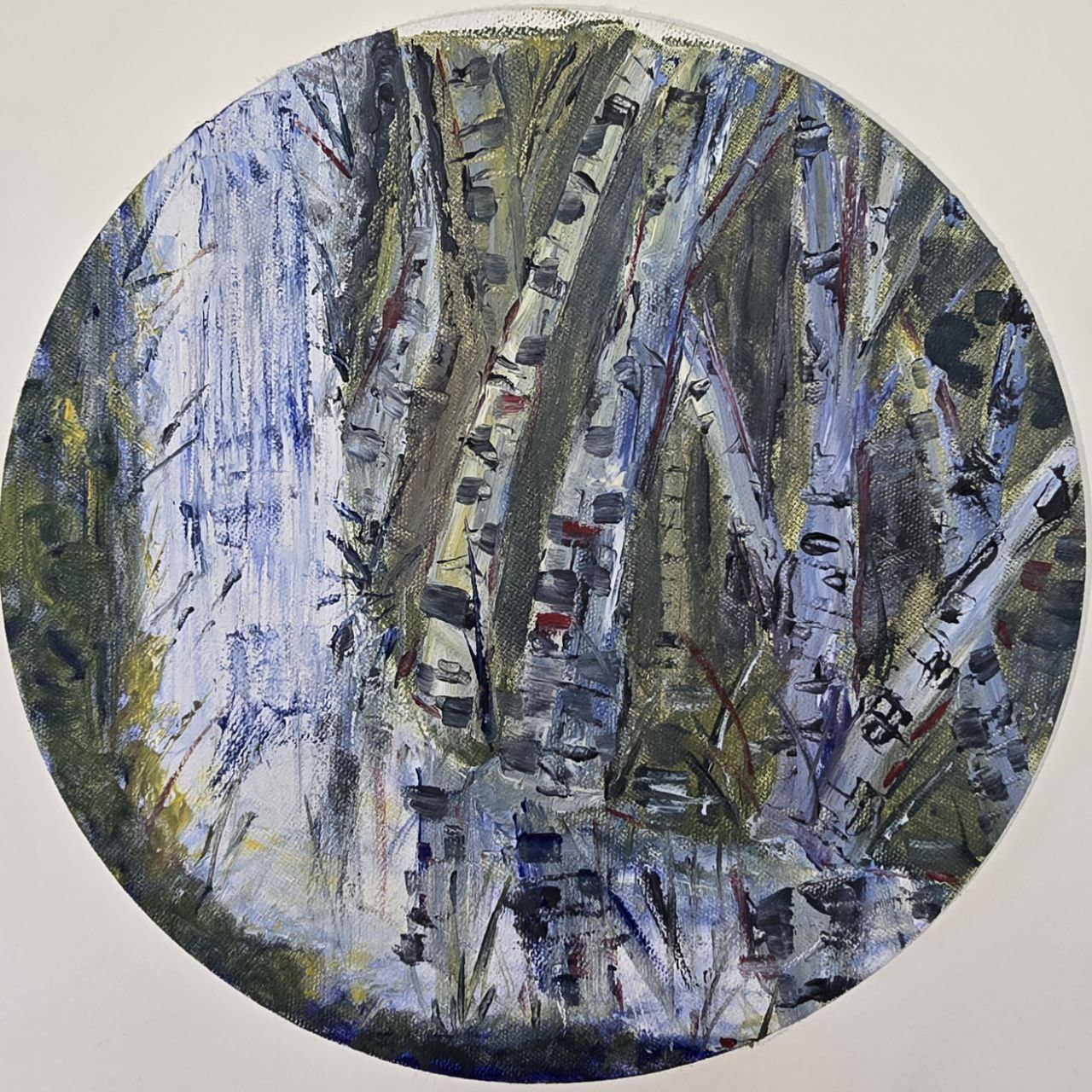 Birch Trees by A Waterfall